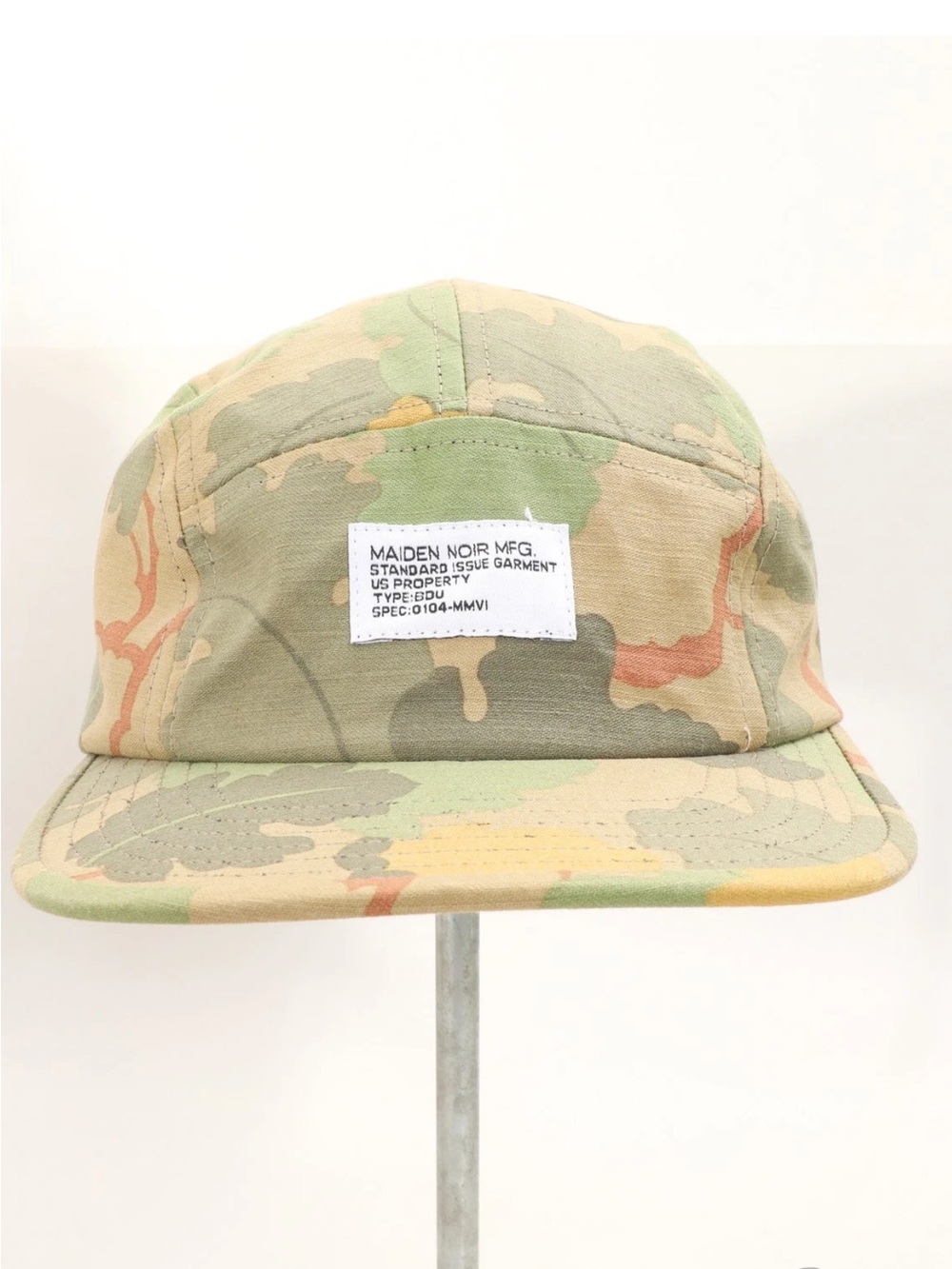Maiden Noir Light Olive Green Camo 5 Panel Hat